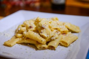 Tortiglioni alla carbonara gluten free